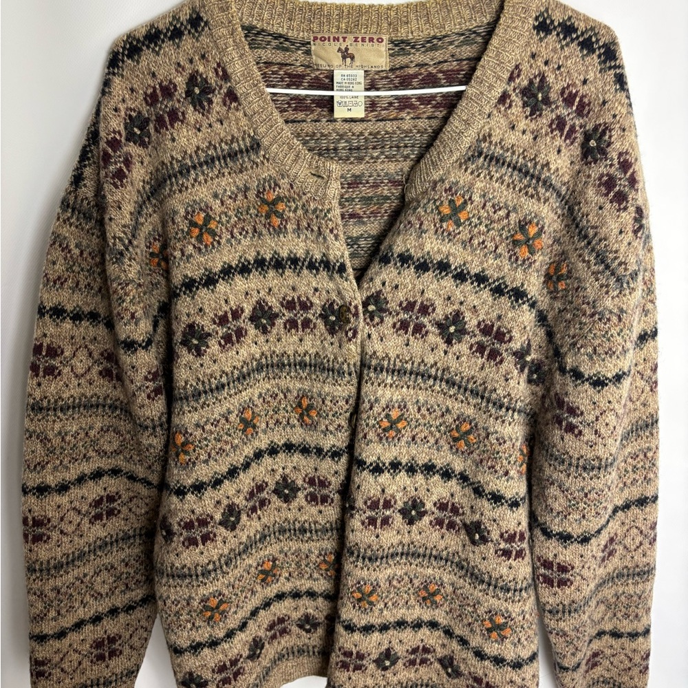 patterned wool sweater